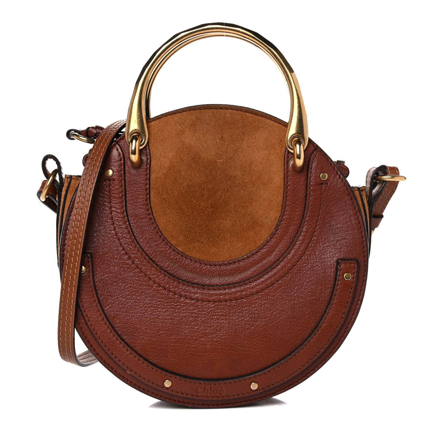 Chloe Shiny Goatskin Smooth Calfskin Suede Small Pixie Bag Saffron Red 1 of 20