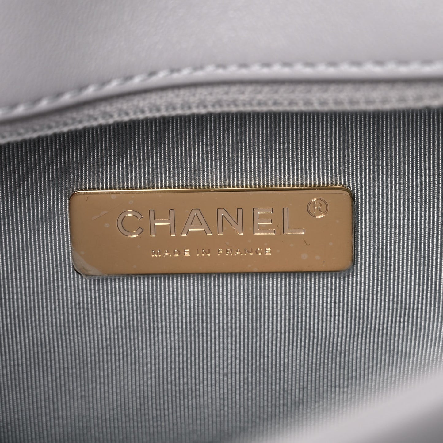 Lambskin Quilted Large Chanel 19 Flap Grey