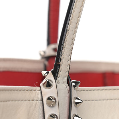 Christian Louboutin Calfskin PVC Love Spikes East West Cabata Tote Latte Multicolor 25 of 28