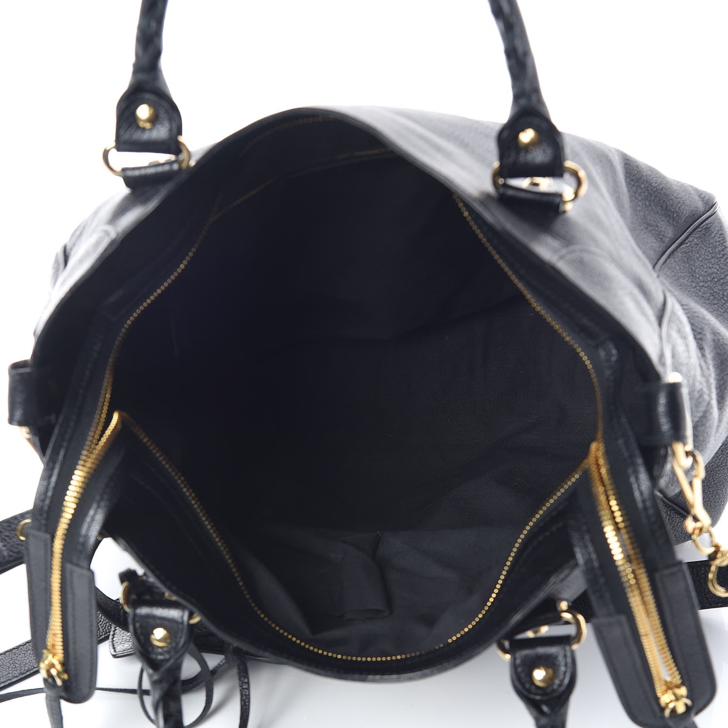 Balenciaga Chevre Gold Metallic Edge Hardware Velo Black 3 of 13