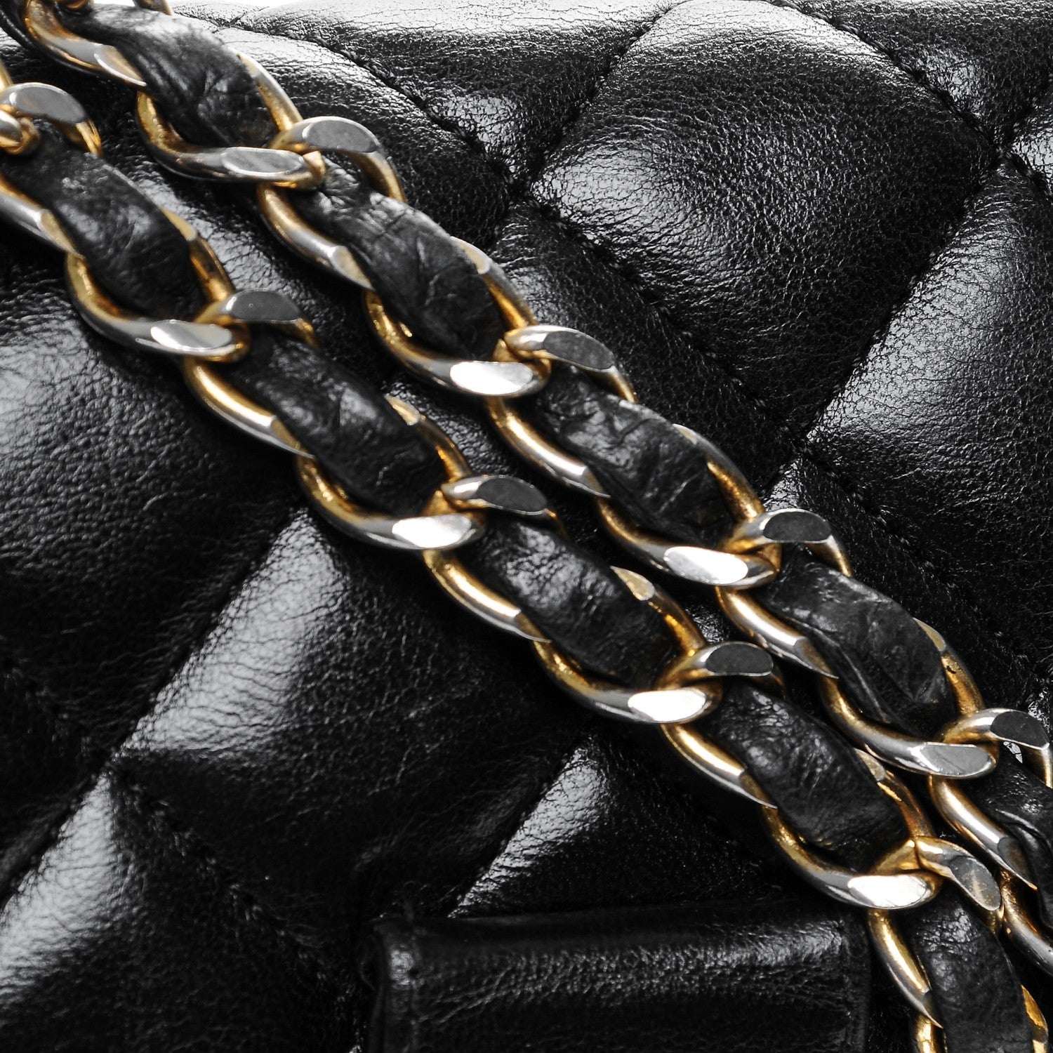 Chanel Lambskin Quilted Shoulder Bag Black 10 of 10