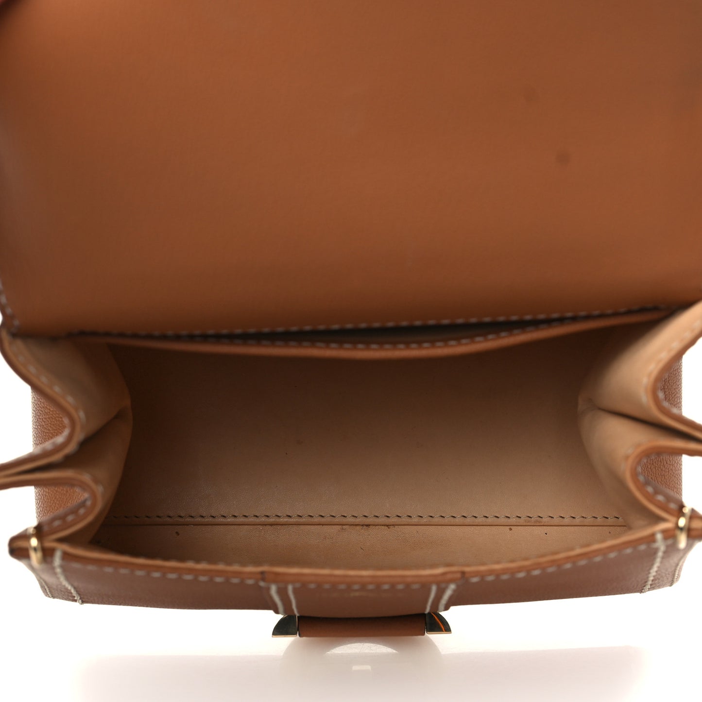 Grained Rodeo Calfskin Surpique Mini Brillant Satchel Vegetal Ivory
