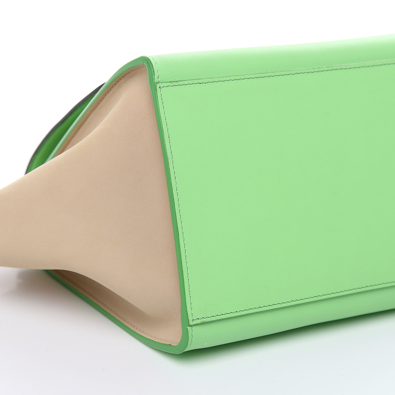 Celine Smooth Calfskin Small Tri-Color Trapeze Lime 7 of 10