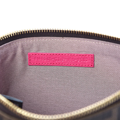 Fendi Zucca Spalmati Vitello Elite Pochette Tobacco Ciclamino 6 of 7