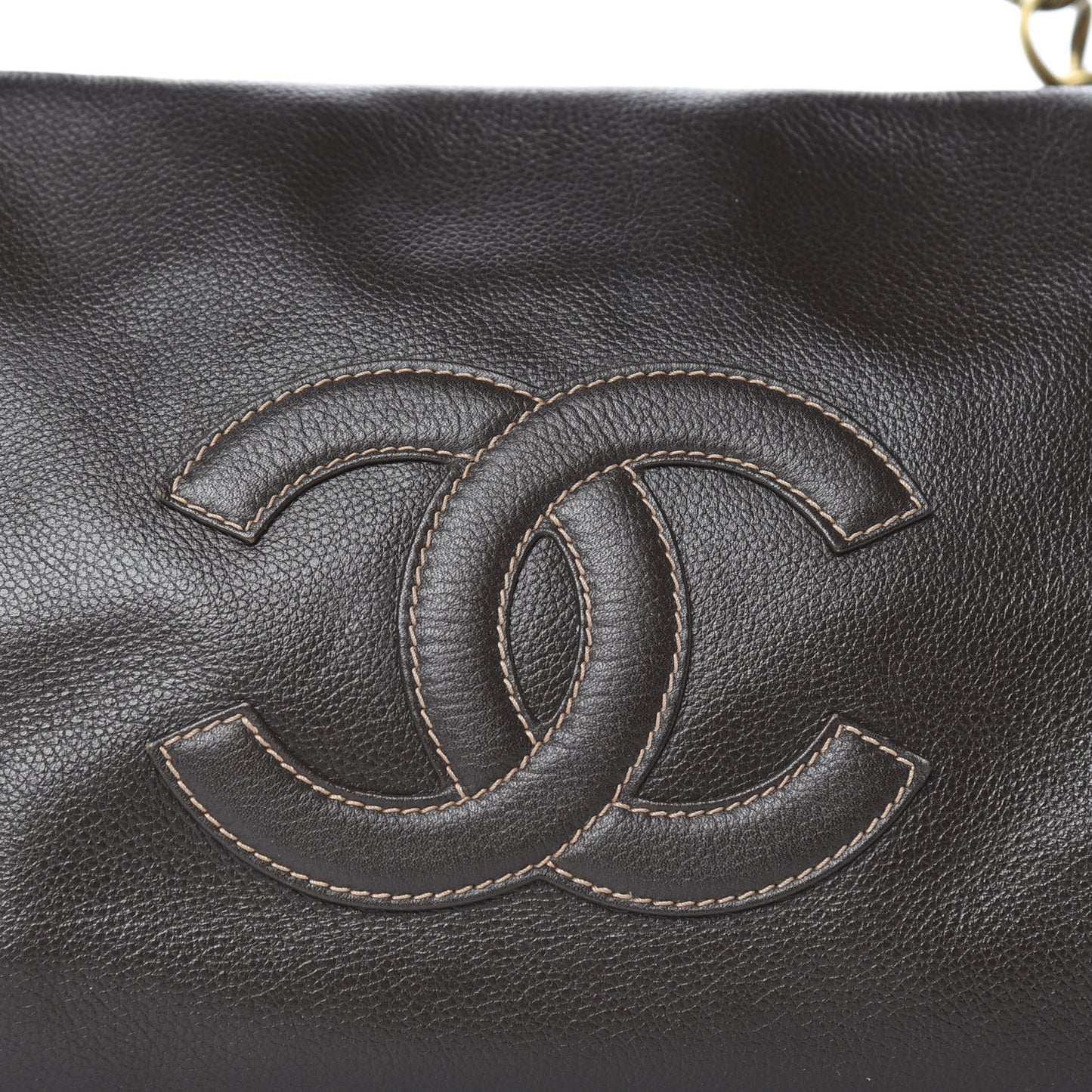 Calfskin Large Satchel Brown