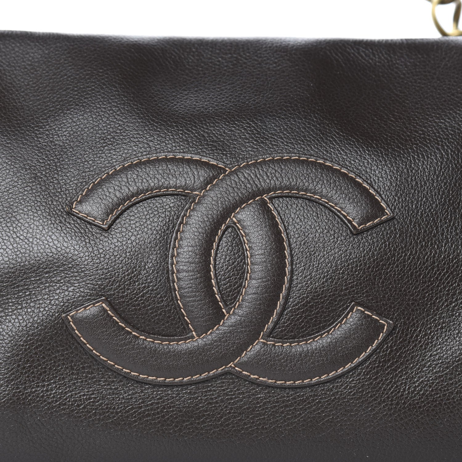 Chanel Calfskin Large Satchel Brown 8 of 8