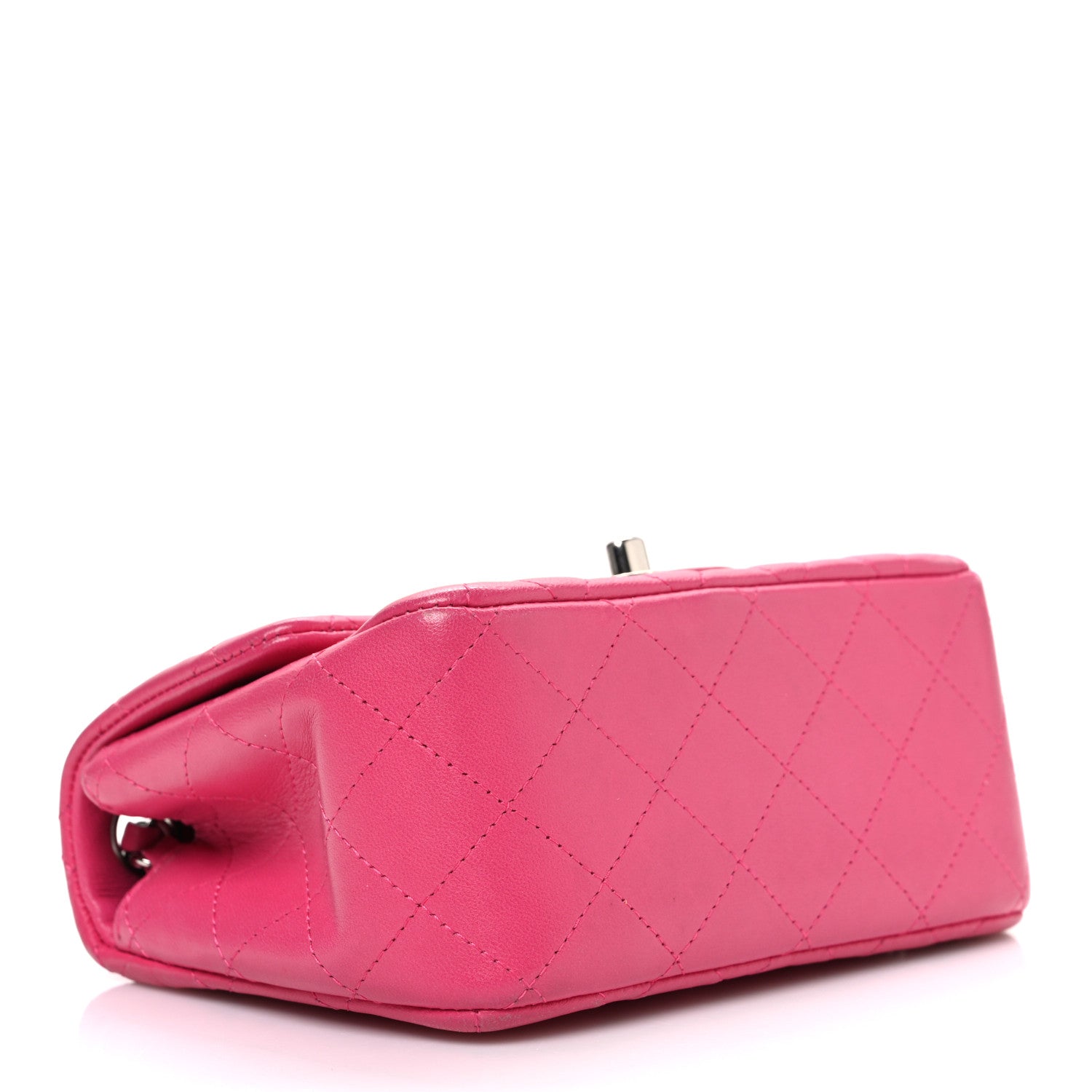 Chanel Lambskin Quilted Mini Square Flap Dark Pink 4 of 12