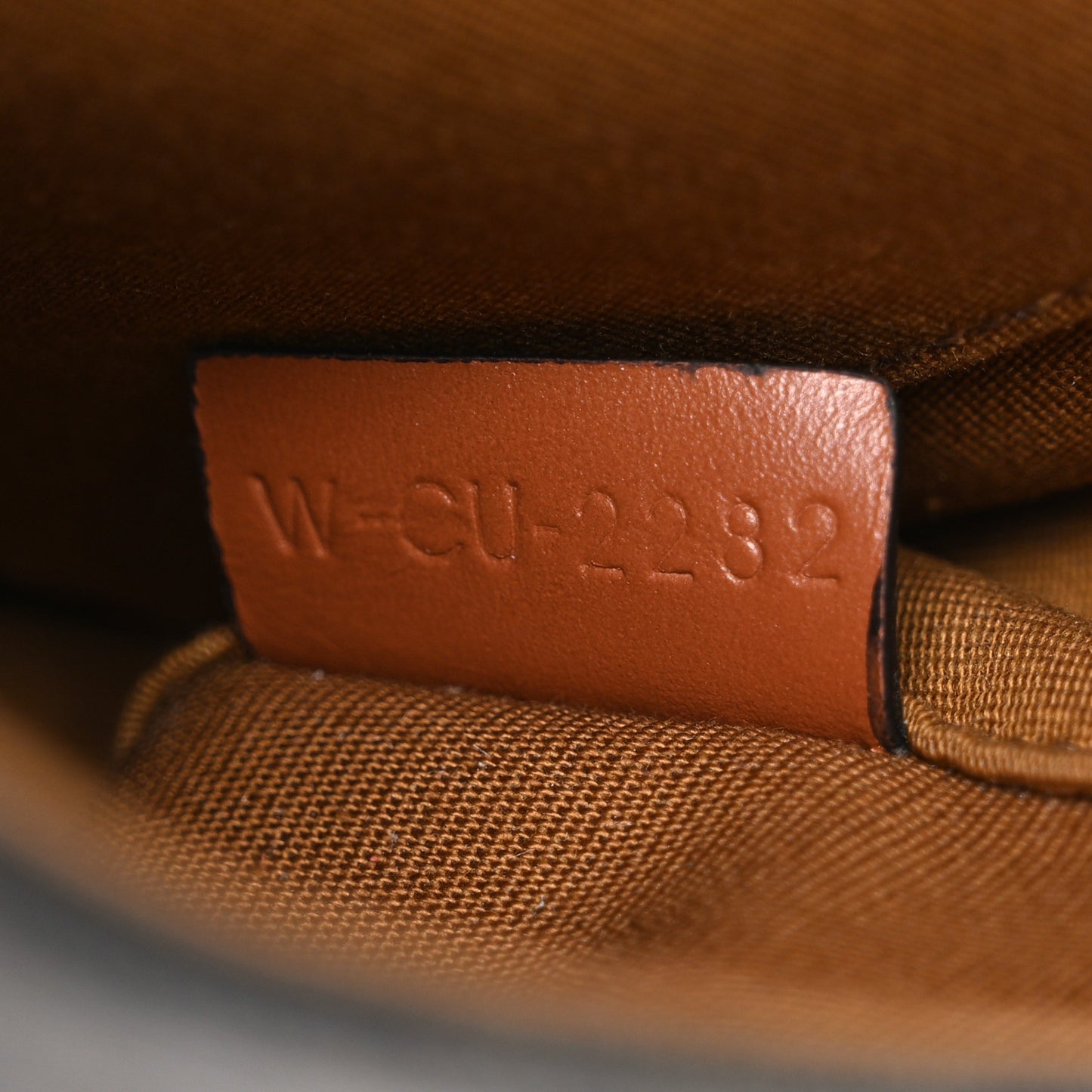 Canvas Calfskin Triomphe Mini Besace Tan