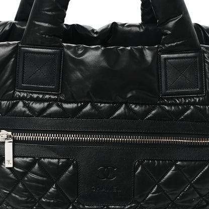 Chanel Nylon Quilted Large Coco Cocoon Tote Black 8 of 10