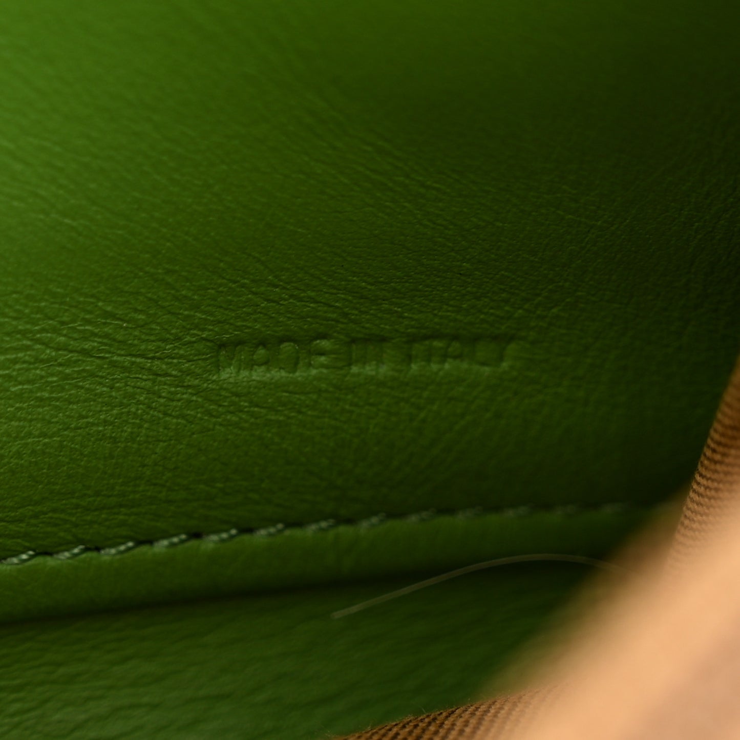 Zucca Spalmati Vitello Elite Clover Print Zip Around Wallet Tobacco Green
