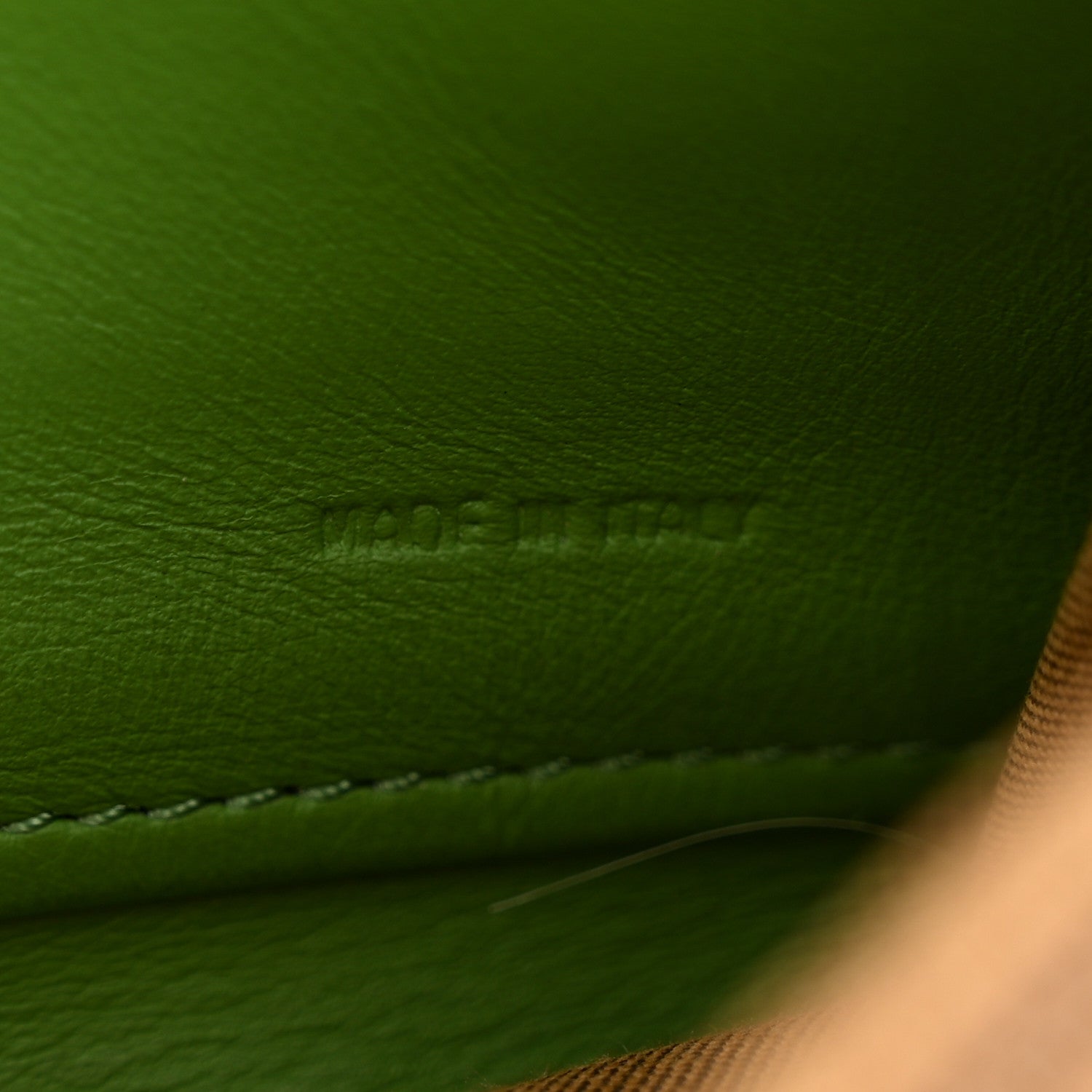 Fendi Zucca Spalmati Vitello Elite Clover Print Zip Around Wallet Tobacco Green 7 of 12