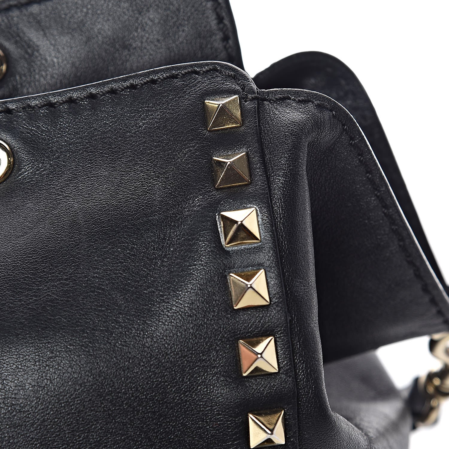 Valentino Garavani Vitello Medium Rockstud Tote Black 10 of 15