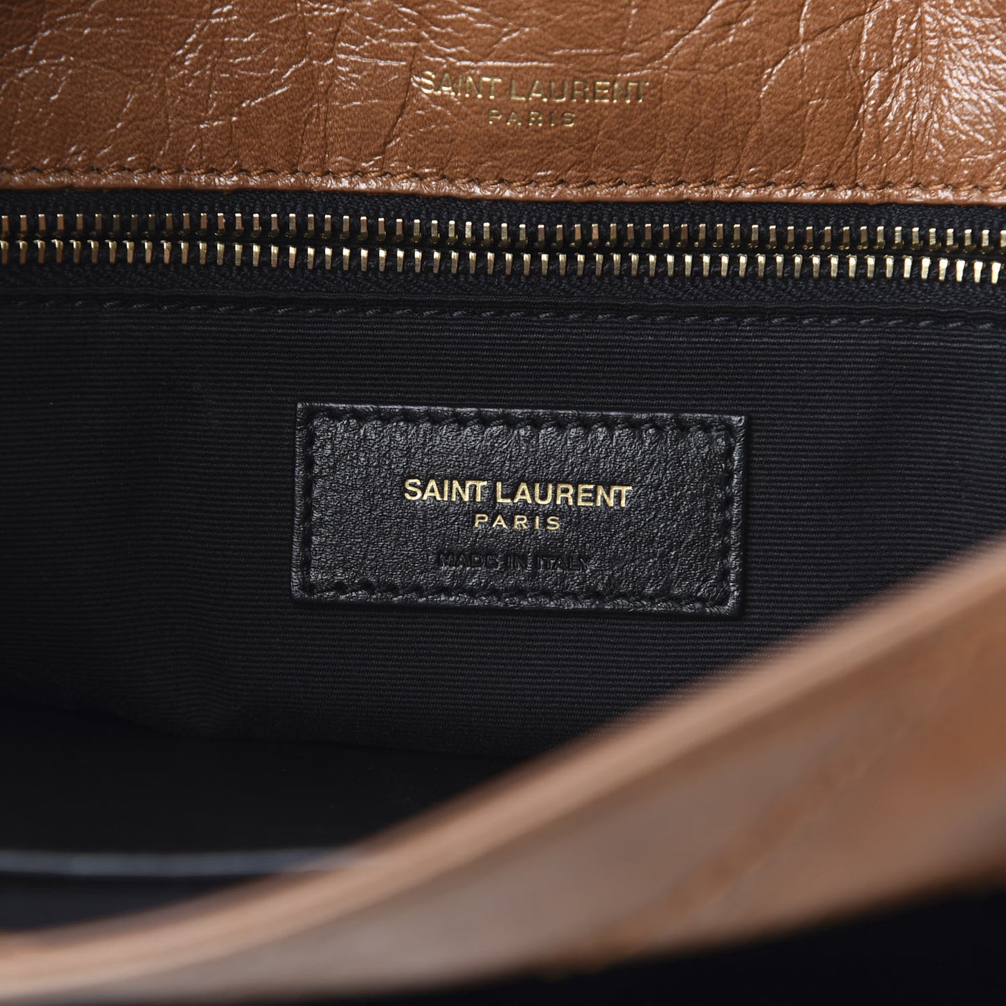 Crinkled Calfskin Matelasse Monogram Medium Niki Chain Satchel Caramel