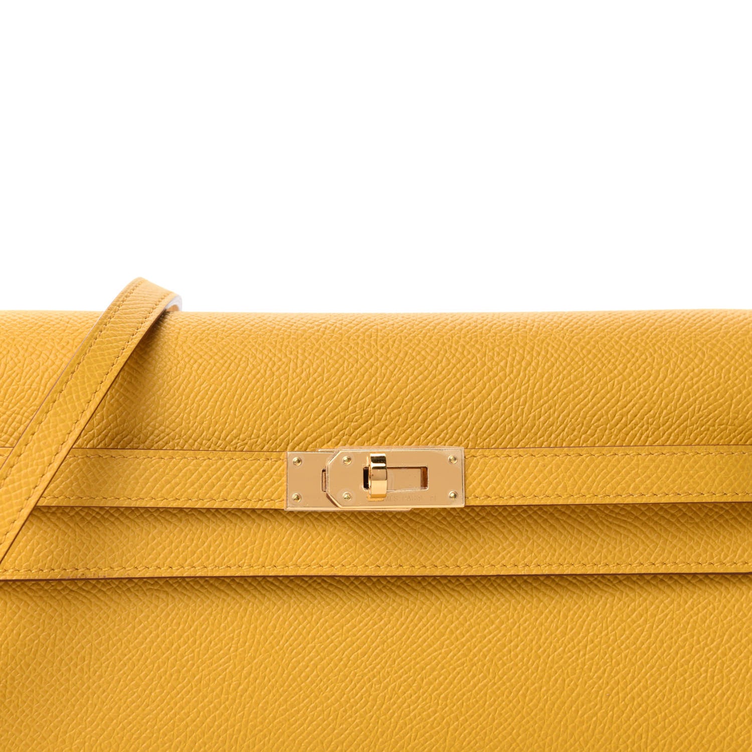 Hermes Epsom Kelly Wallet To Go Jaune Ambre 10 of 11
