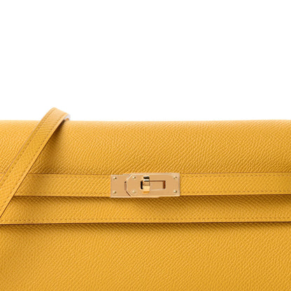 Hermes Epsom Kelly Wallet To Go Jaune Ambre 10 of 11