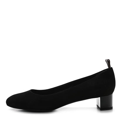 Louis Vuitton Suede Uniformes Pump 39 Black 1 of 8