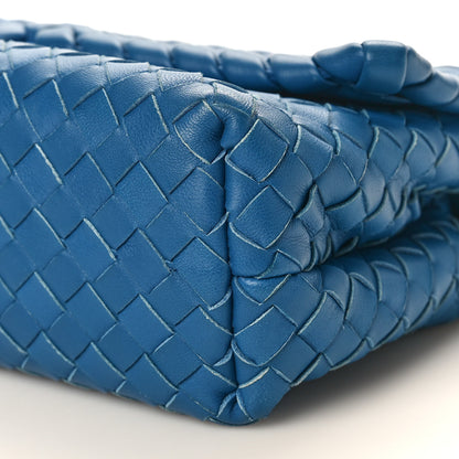 Bottega Veneta Nappa Intrecciato Baby Olimpia Shoulder Bag Blue 10 of 13