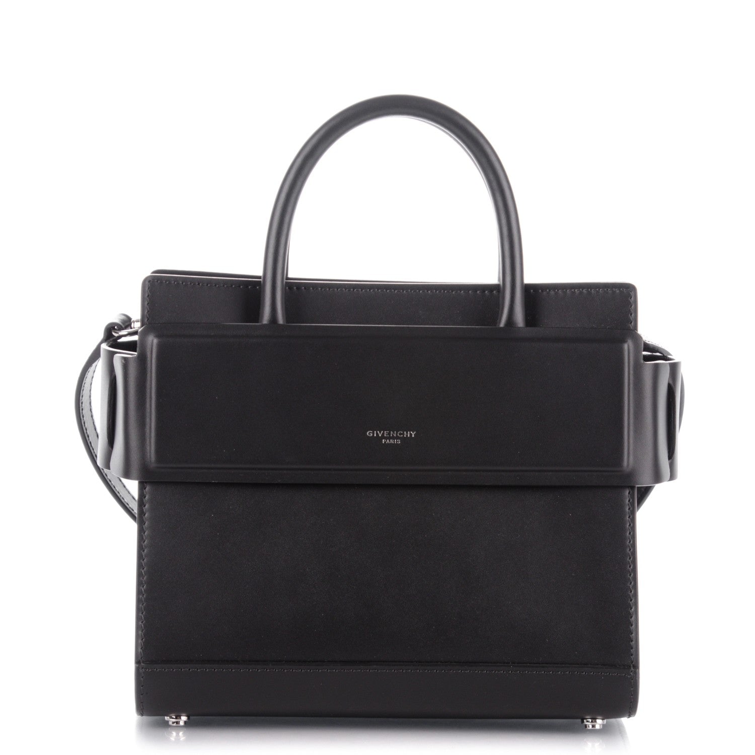 Givenchy Smooth Calfskin Mini Horizon Satchel Black 1 of 6