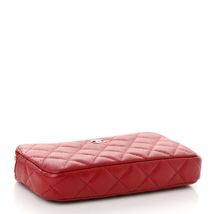 Chanel Caviar Quilted Small Clutch With Chain Dark Red 4 of 12
