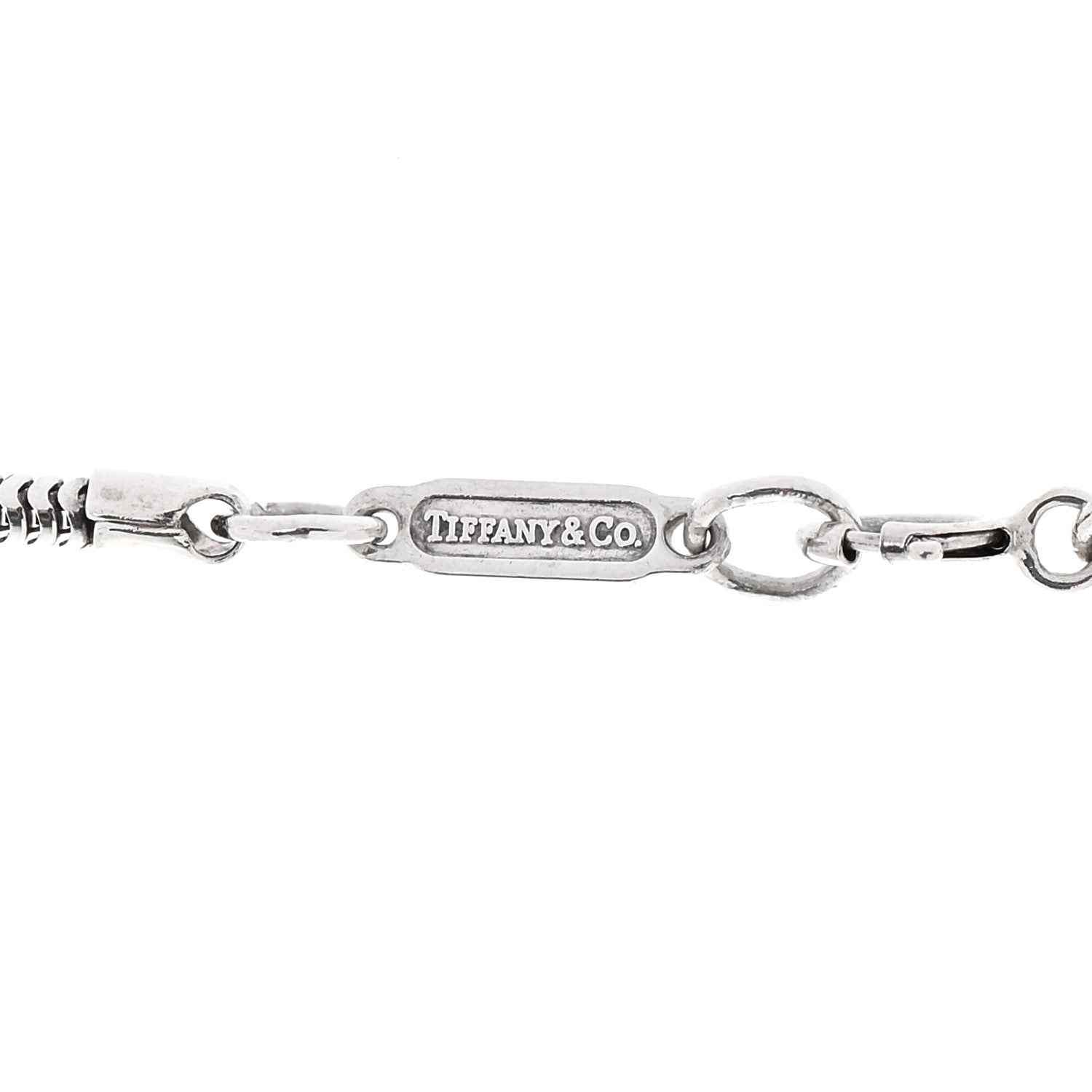 Tiffany Sterling Silver 1837 Bar Pendant Necklace 5 of 6