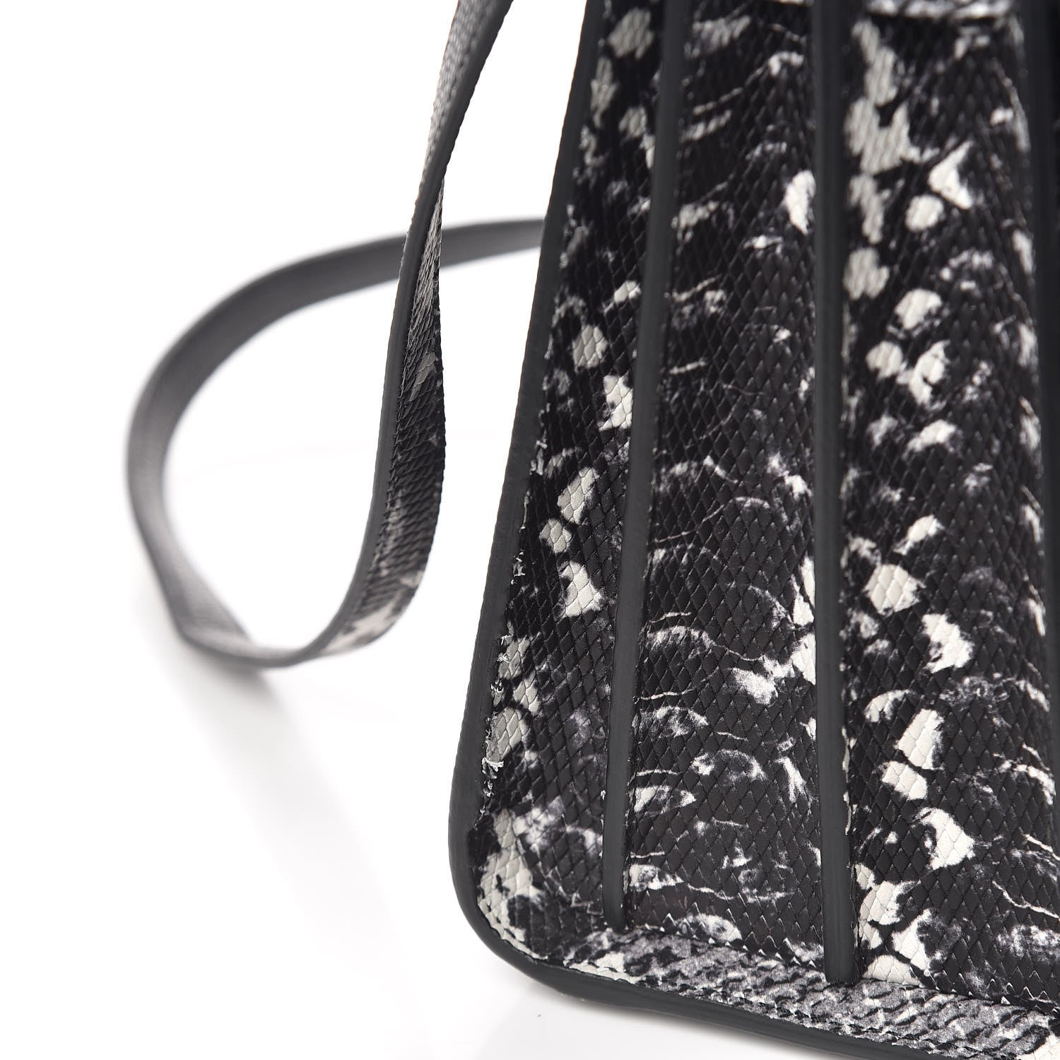 Saint Laurent Grained Calfskin Embossed Python Baby Sac De Jour Black 9 of 10