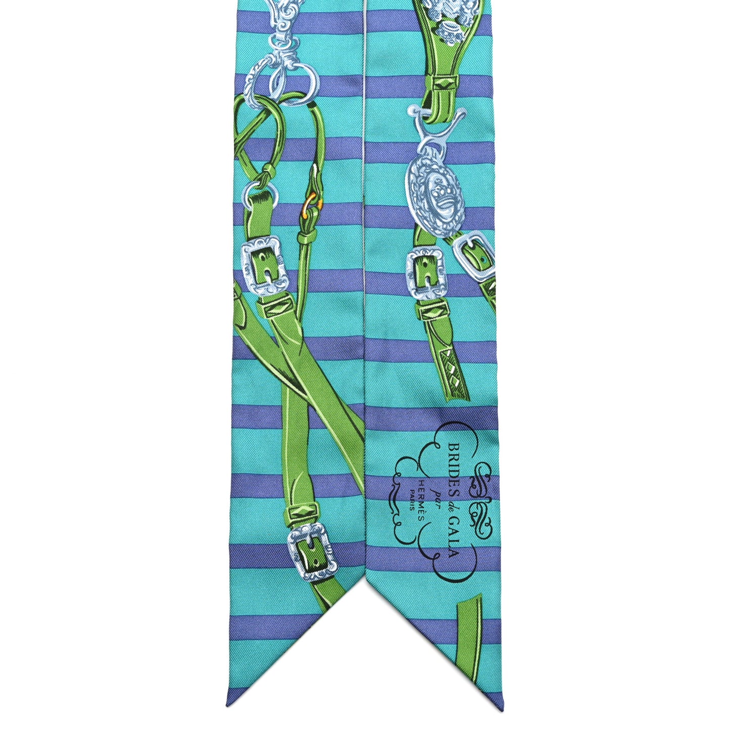 Silk Brides de Gala Bayaderes Twilly Turquoise Indigo Vert