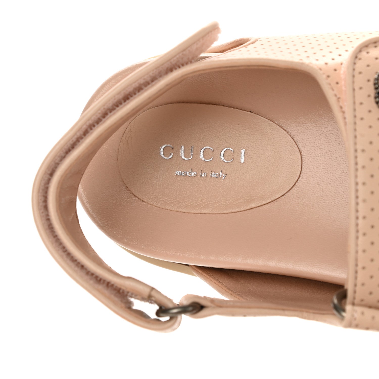 Gucci Malaga Kid Mini Double G Perforated Womens Dad Sandals 36 Skin Rose 5 of 11