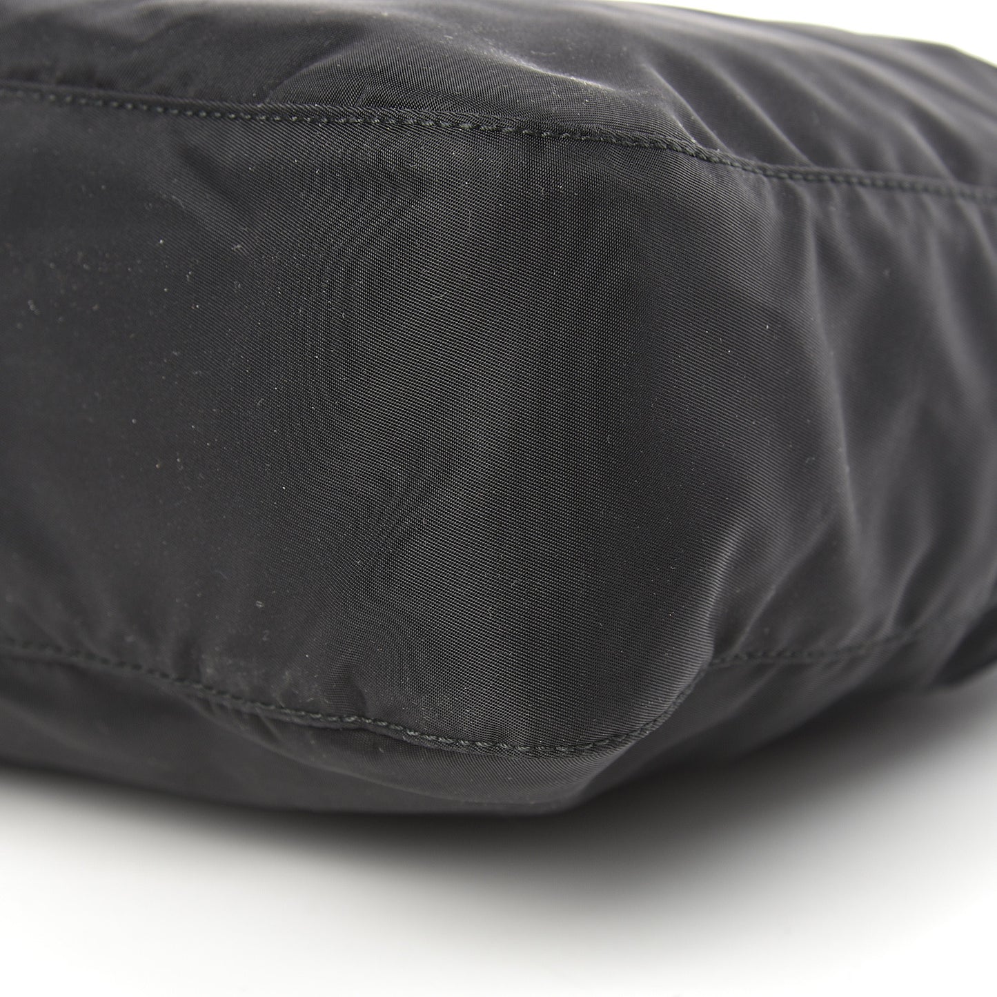 Nylon Flat Messenger Bag Black