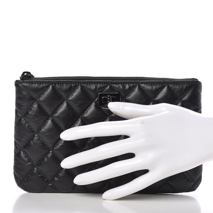 Chanel Aged Calfskin Quilted Medium Reissue Cosmetic Case So Black 2 of 8