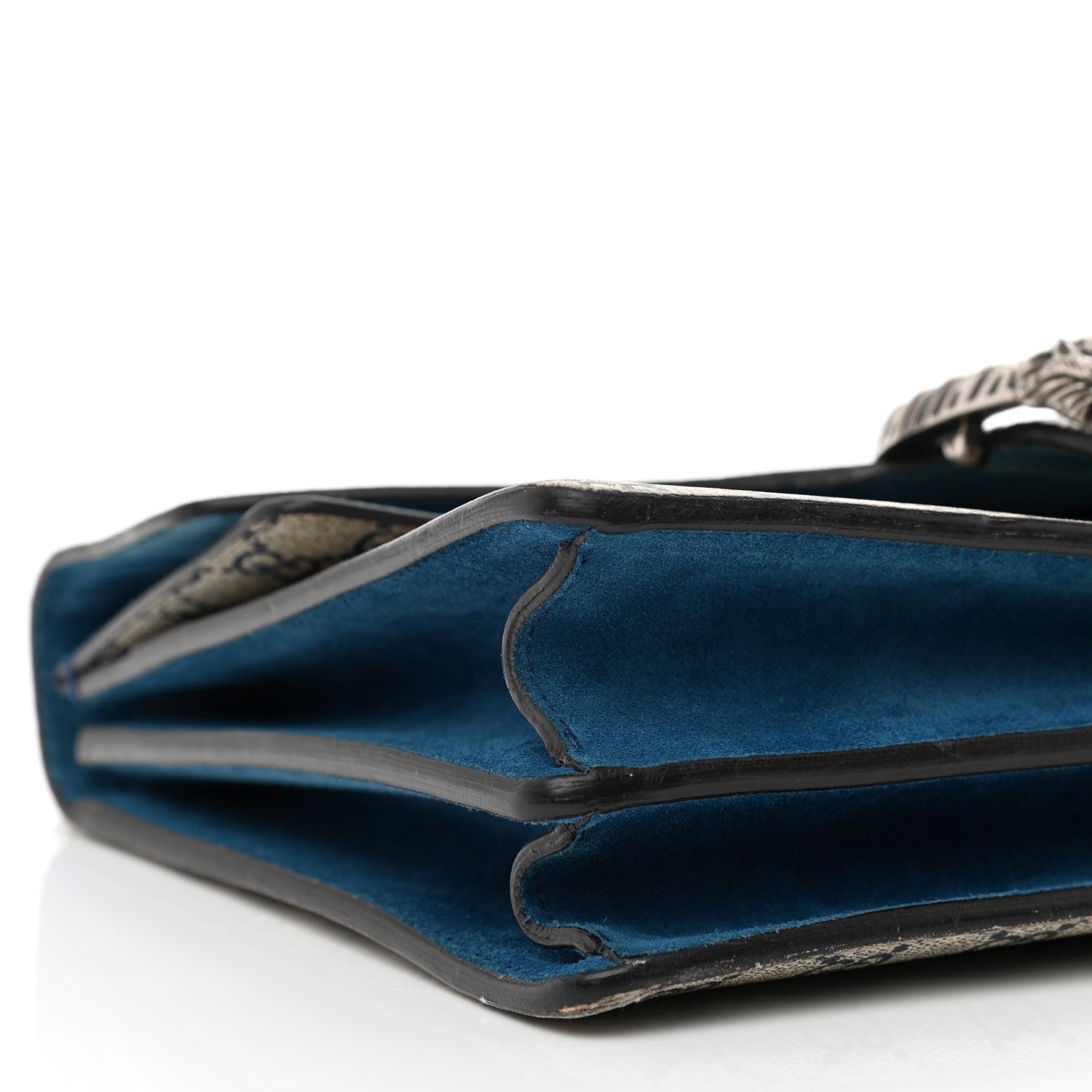 Gucci GG Supreme Monogram Blooms Medium Dionysus Shoulder Bag Beige Navy Vintage Blue 9 of 10