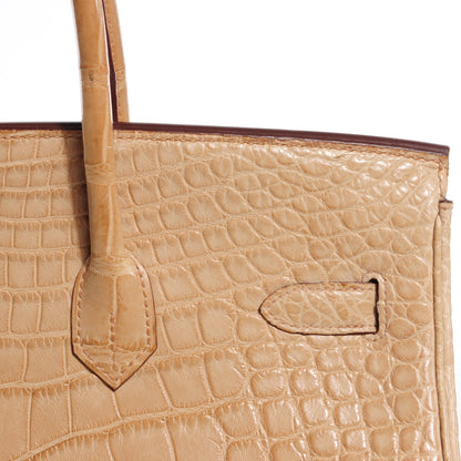 Hermes Matte Alligator Birkin 35 Poussiere 9 of 29