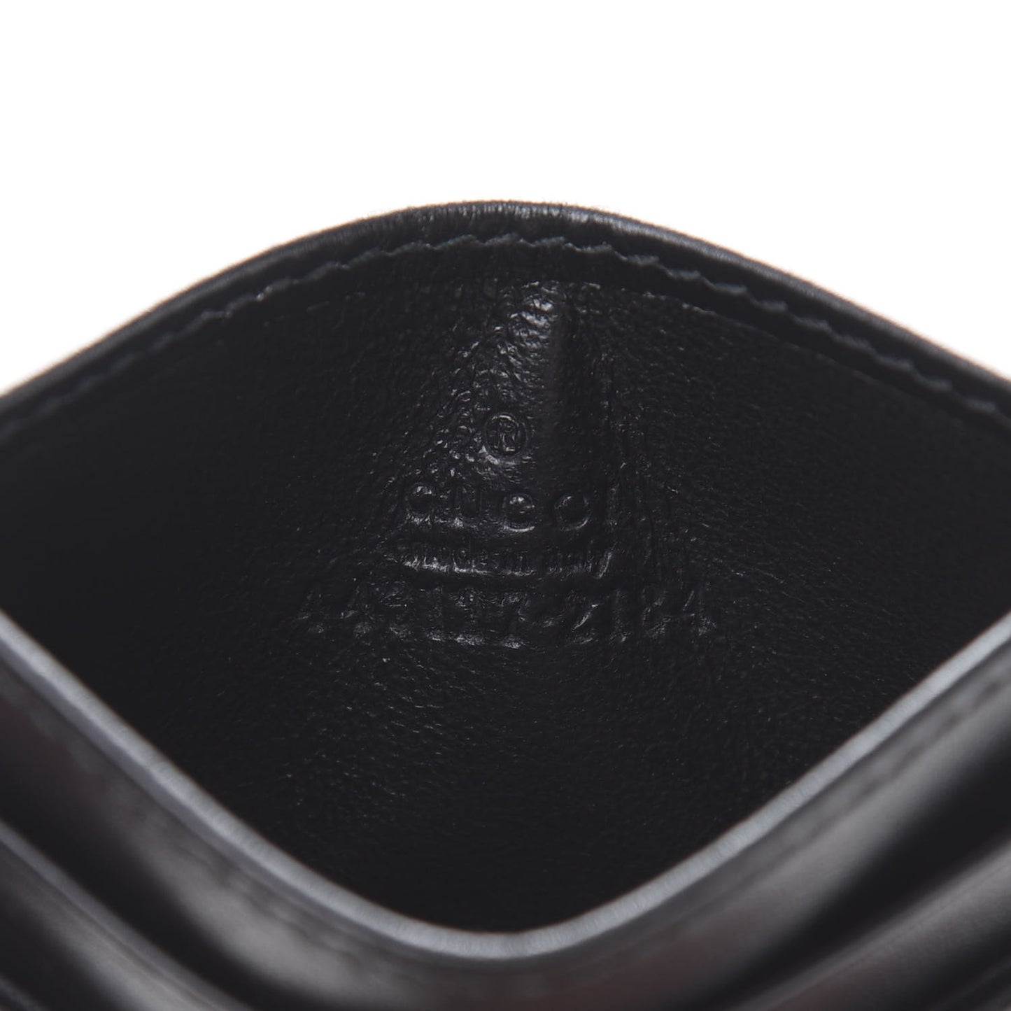 Calfskin Matelasse GG Marmont Card Holder Black