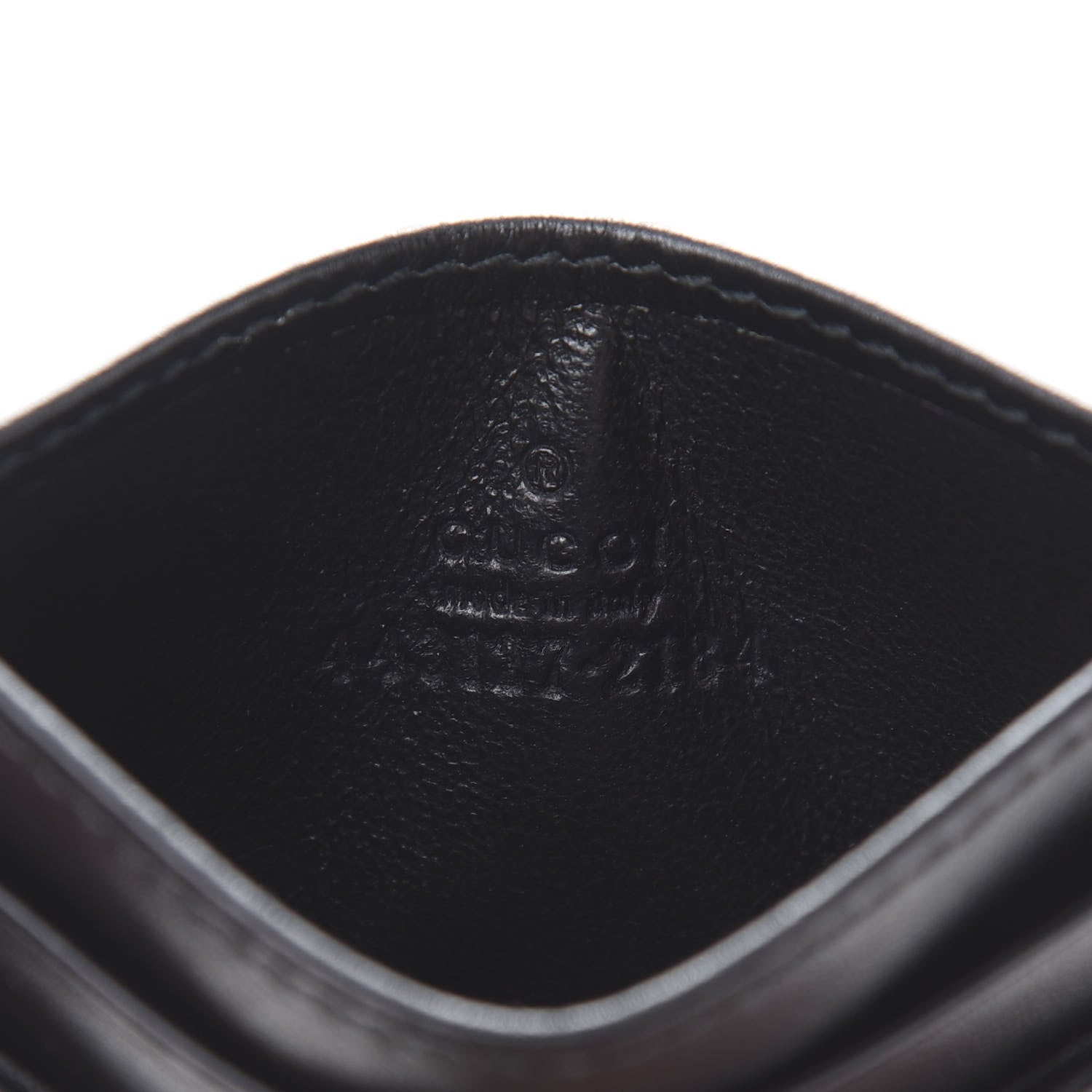 Gucci Calfskin Matelasse GG Marmont Card Holder Black 6 of 8