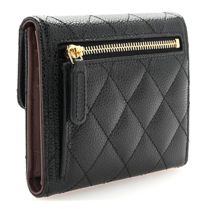 Chanel Caviar Quilted Compact Flap Wallet Black 3 of 8