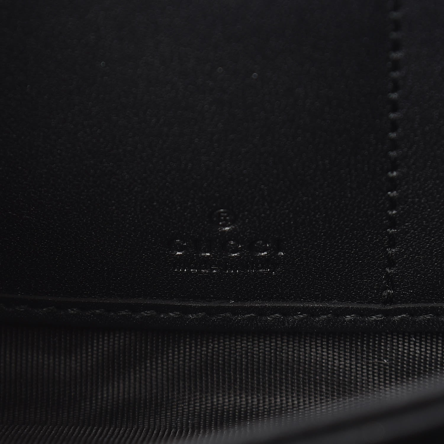 Gucci X SEGA Calfskin GUCCY Stars Zip Around Wallet Black Gold 6 of 8