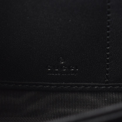 Gucci X SEGA Calfskin GUCCY Stars Zip Around Wallet Black Gold 6 of 8