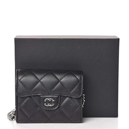 Chanel Lambskin Quilted Classic Clutch With Chain Black 11 of 11