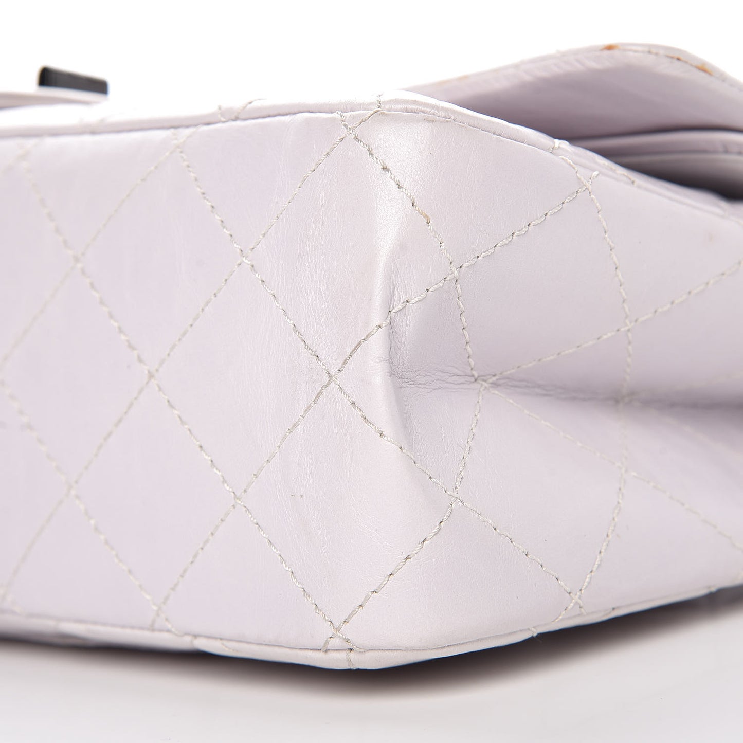 Aged Calfskin Quilted 2.55 Reissue 227 Flap White