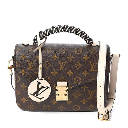 Louis Vuitton Monogram Braided Pochette Metis Creme Beige 1 of 8
