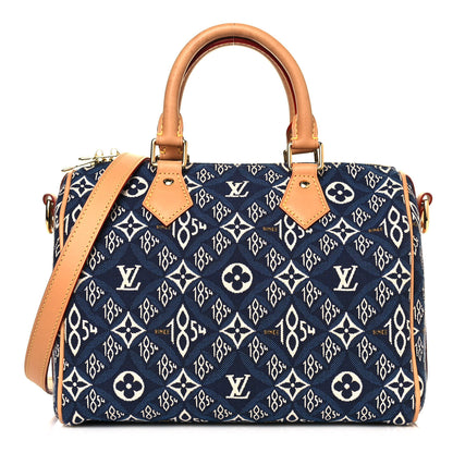 Louis Vuitton Jacquard Since 1854 Speedy Bandouliere 25 Blue 1 of 13