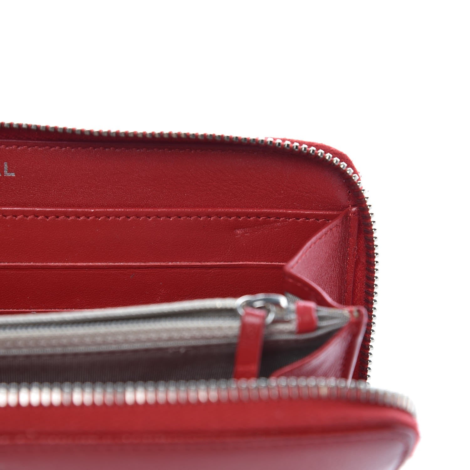 Chanel Caviar Sevruga Zip Around Wallet Red 6 of 12