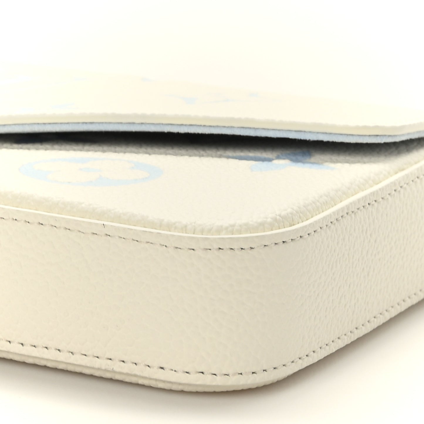 Empreinte Monogram Giant Felicie Pochette Chain Wallet Latte Candy Blue
