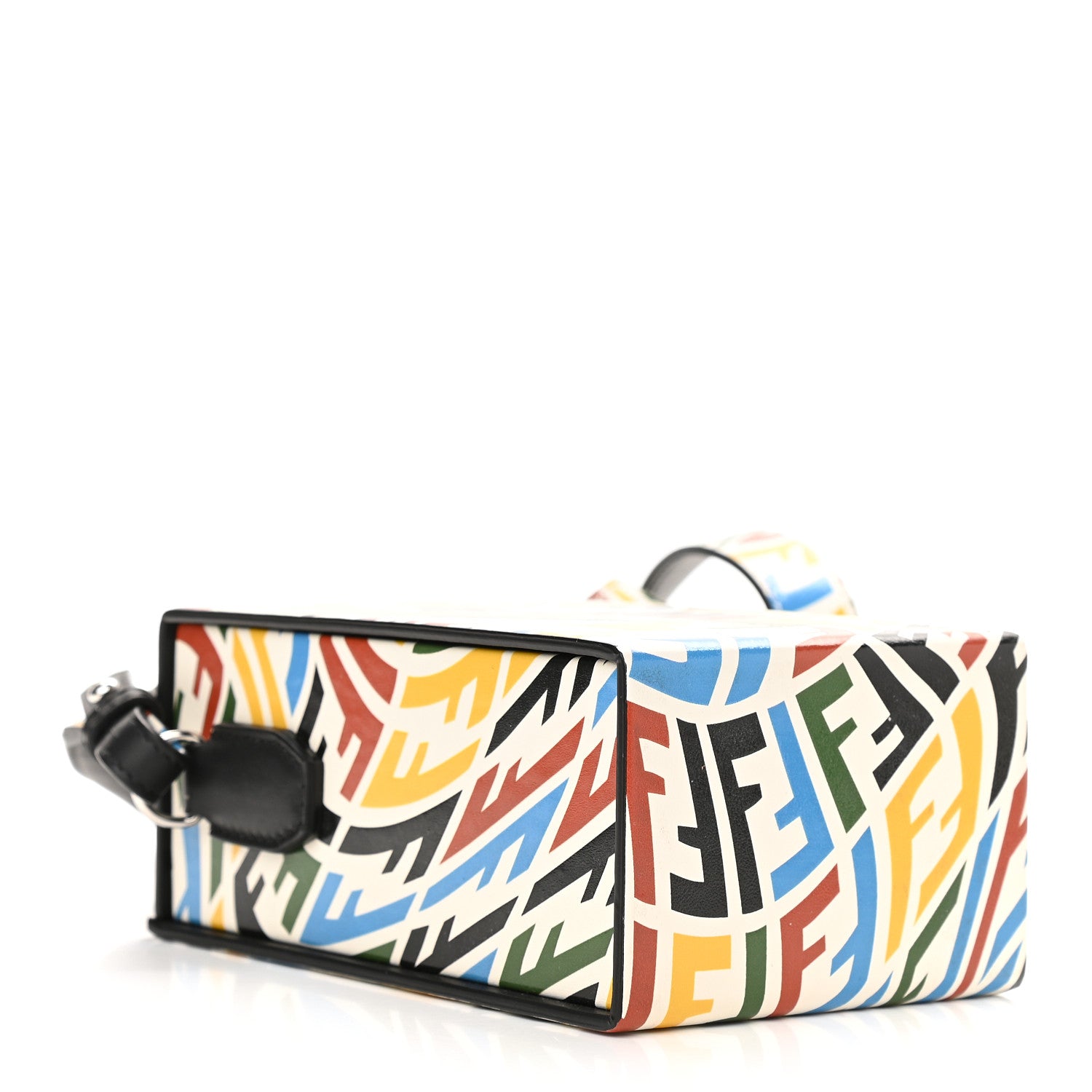 Fendi X SARAH COLEMAN Vitello Grace Light FF Vertigo Box Bag White Ice Multicolor 4 of 10
