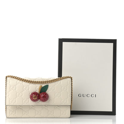 Gucci Guccissima Mini Cherry Chain Bag White 10 of 10