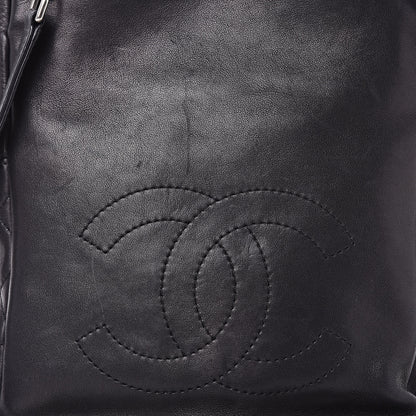 Chanel Lambskin Quilted Drawstring Backpack Black 11 of 16
