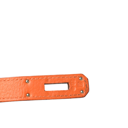 Hermes Taurillon Clemence Birkin 40 Orange 7 of 14