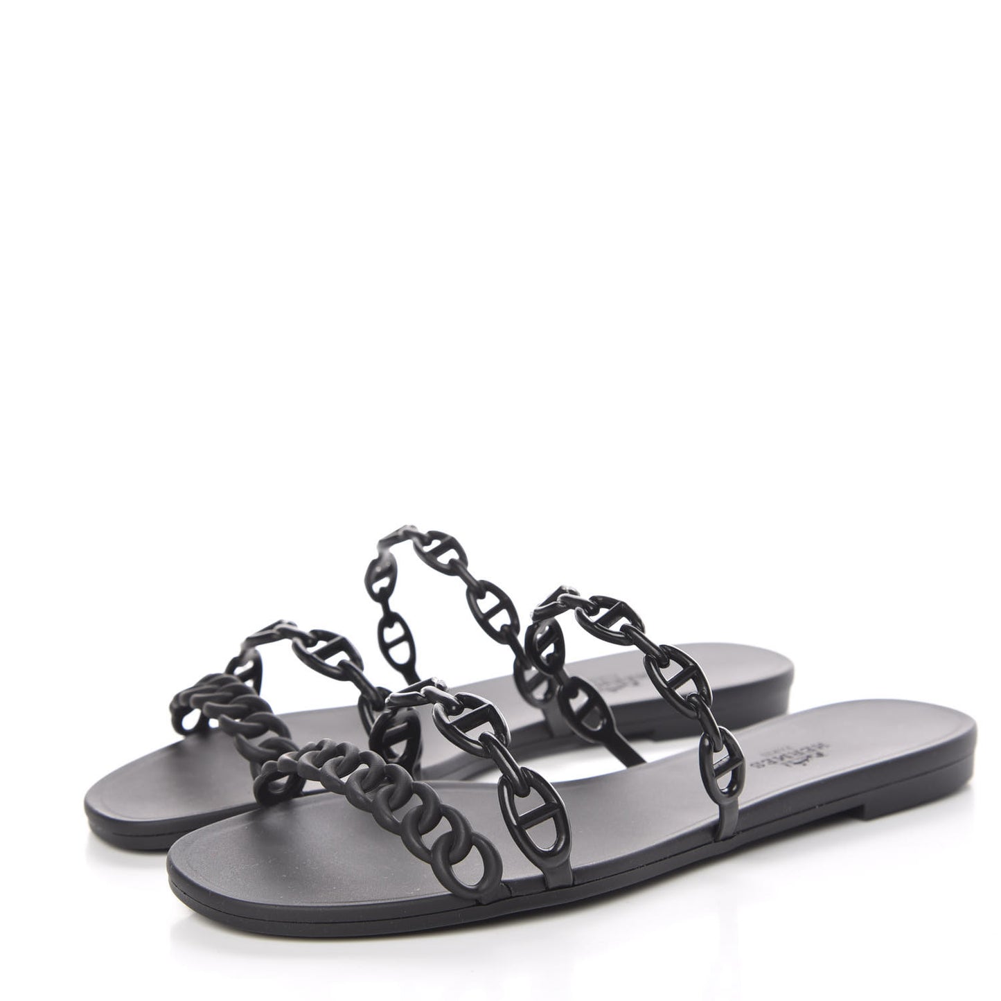 Rubber Chaine d'Ancre Rivage Sandals 39 Black