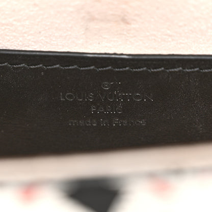 Louis Vuitton Calfskin Graphic Print Twist Shoulder Bag MM White Black 7 of 11