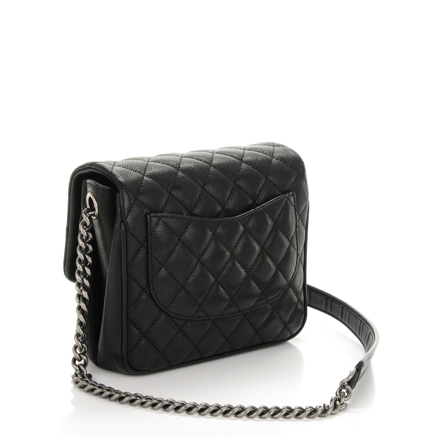 Chanel Caviar Quilted Small Rock In Rome Flap Black 3 of 7
