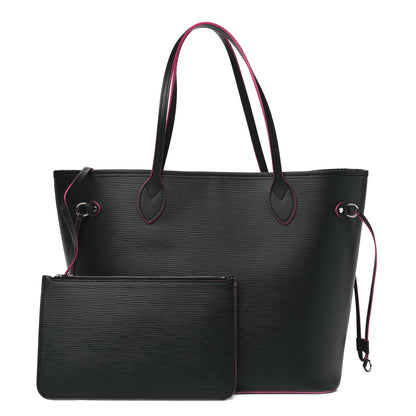 Louis Vuitton Epi Neverfull MM Black Hot Pink 1 of 4